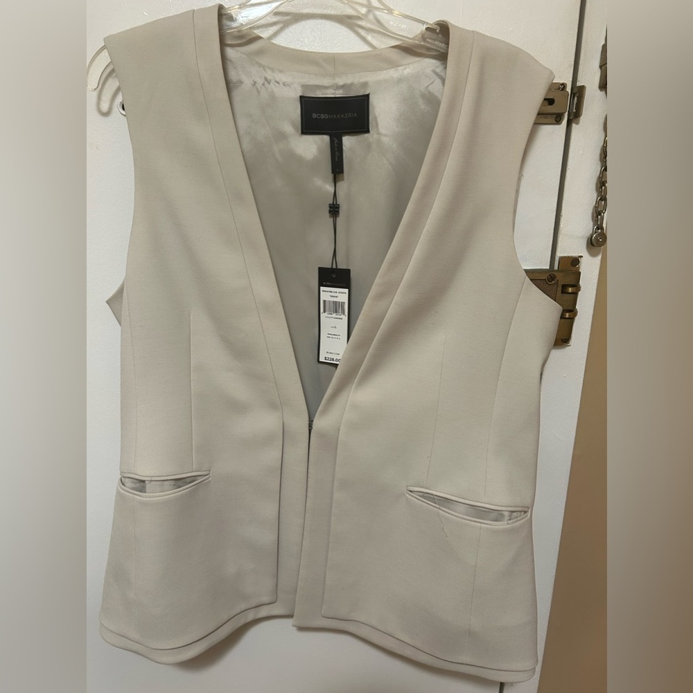 Bcbg taupe vest